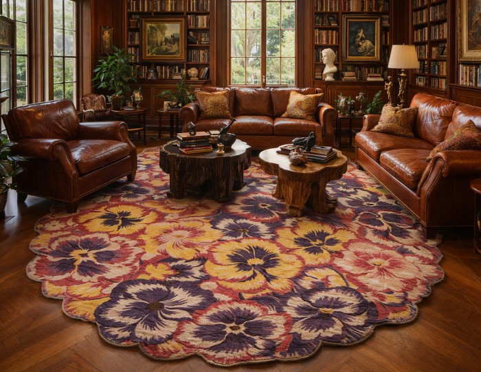 Flower shaped rugs